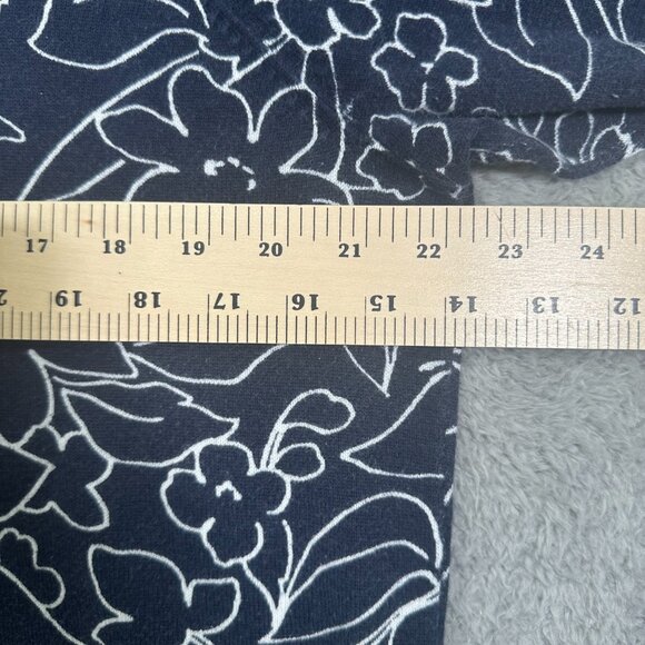 Croft & Barrow Floral Print Top Women's Plus 1X Blue White 3/4 Sleeve Blouse - Picture 9 of 12